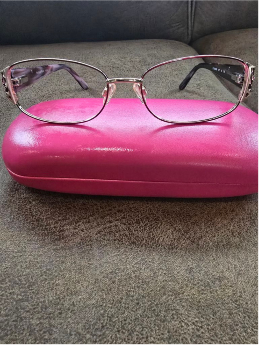 Women's Highland Parke Gold & Burgundy Glasses Frames Only
